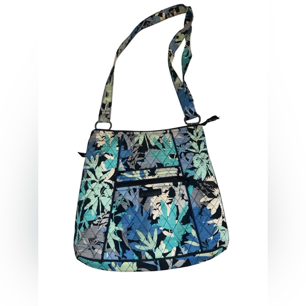 Vera Bradley Floral Crossbody Bag in Blue and Green
